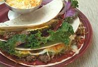 Picture of Microwave Cheese Burger Quesadillas Recipe - Item No. 139-microwavequesadilla Picture of Microwave Cheese Burger Quesadillas Recipe - Item No. 139-microwavequesadilla