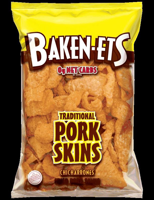 Baken Ets Traditional Fried Pork Skins Chicharrones 3 75 Oz Pack Of 3