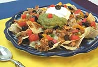 Picture of Chicken Fajita Nachos Mexican Recipe - Item No. 320-chickenfajitanachos Picture of Chicken Fajita Nachos Mexican Recipe - Item No. 320-chickenfajitanachos