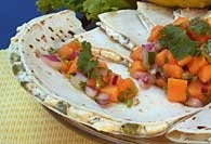 Picture of California Style Quesadillas (low fat) Mexican Recipe - Item No. 410-californiastyleques Picture of California Style Quesadillas (low fat) Mexican Recipe - Item No. 410-californiastyleques
