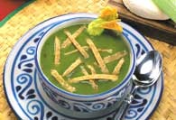 Picture of Cilantro and Squash Flower Soup Mexican Recipe - Item No. 446-cilantrosquashsoup Picture of Cilantro and Squash Flower Soup Mexican Recipe - Item No. 446-cilantrosquashsoup