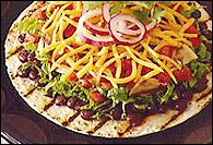 Picture of Tostadas - Grilled Santa Fe Chicken & Black Bean Tostada Recipe - Item No. 58-grilled-santa-fe-tostada Picture of Tostadas - Grilled Santa Fe Chicken & Black Bean Tostada Recipe - Item No. 58-grilled-santa-fe-tostada