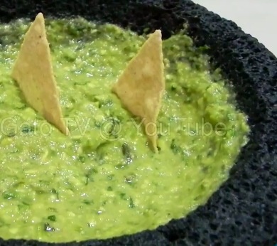 Picture of Guacamole in a Molcajete Mexican Recipe - Item No. 581-guacamole-in-a-molcajete Picture of Guacamole in a Molcajete Mexican Recipe - Item No. 581-guacamole-in-a-molcajete
